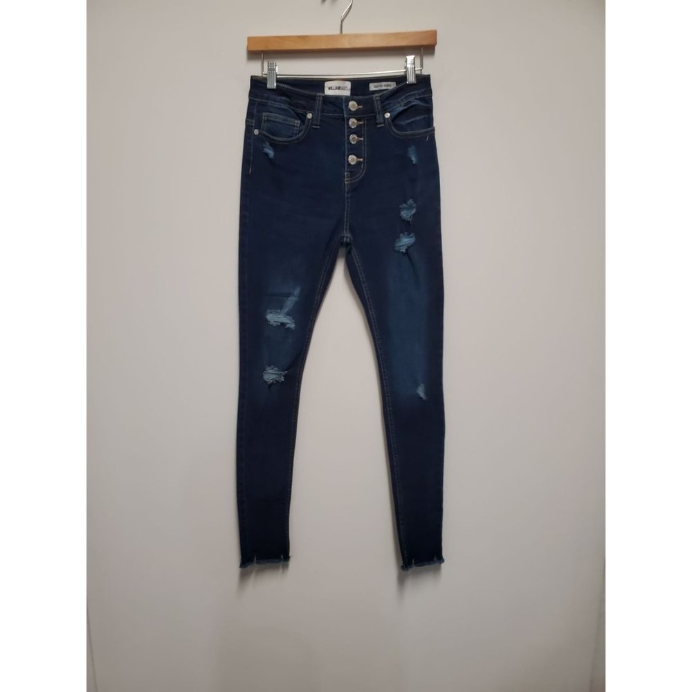 William Rast High-Rise Sculpted Skinny Button Fly Size 26